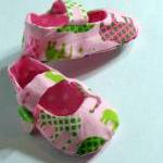 Crib Shoes Baby Girls Pink Elephants And Polka..